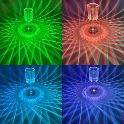 JONATHAN - Trådlöst Uppladdningsbart Nattljus i Kristall för Sovrummets Atmosfär