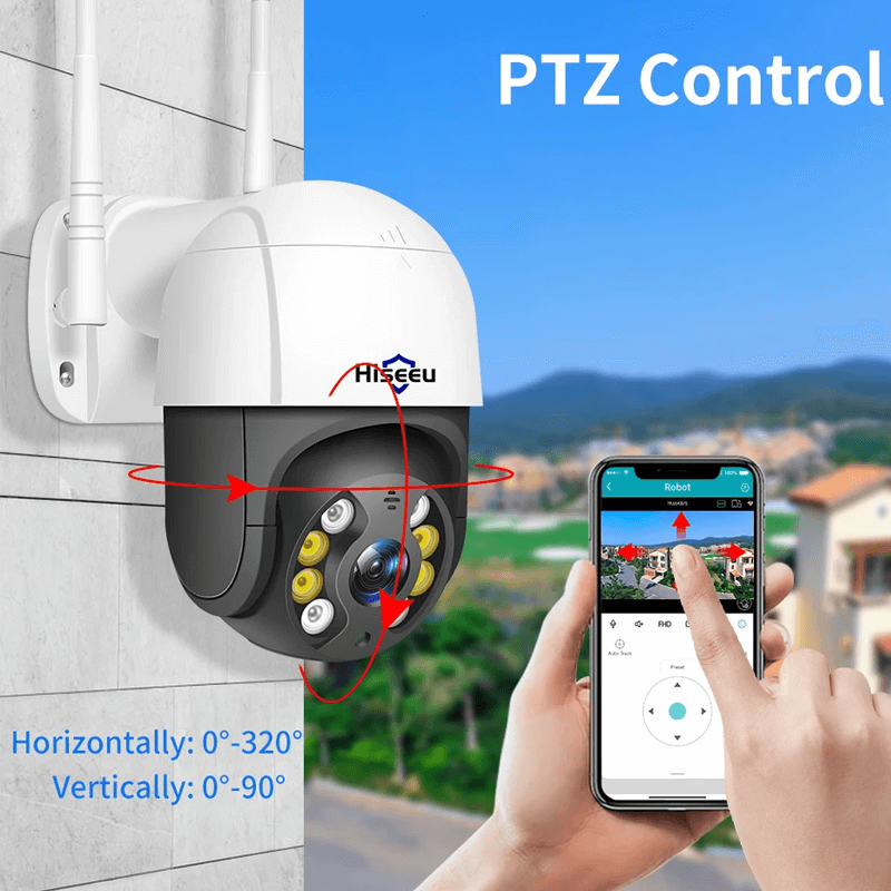 ELLA - Smart 8MP WiFi PTZ-kamera med Rörelsedetektering och Zoomfunktion