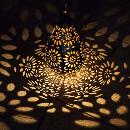 JÖRGEN - Solcellsdrivna Trädgårdslampor med Ljusdroppe för Utomhusbelysning