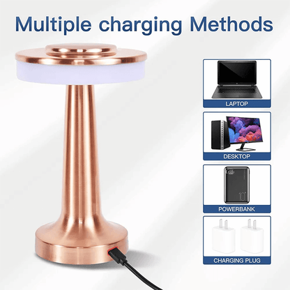 PONTUS - Bärbar Uppladdningsbar Retrobordslampa för Mysiga Utrymmen