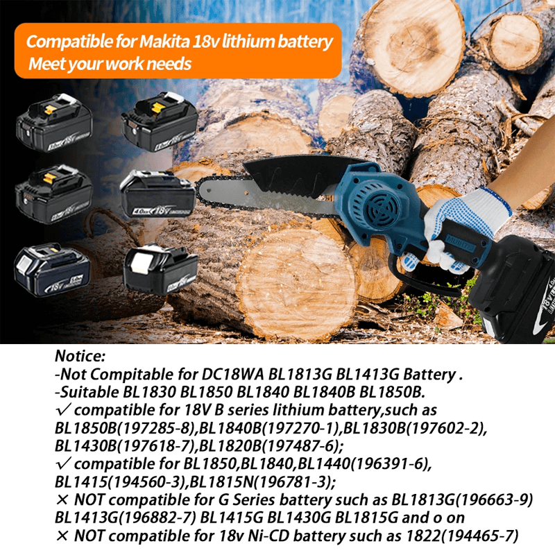 ALBIN - Sladdlös Minikedjesåg med 2000 mAh Batteri för Effektiv Träkapning