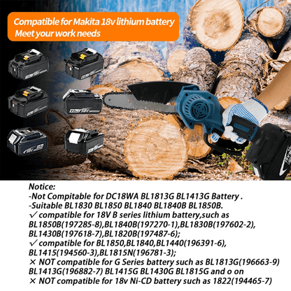 ALBIN - Sladdlös Minikedjesåg med 2000 mAh Batteri för Effektiv Träkapning