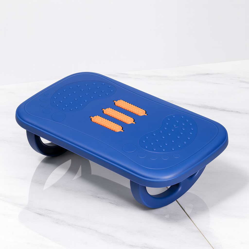 ArcFoot - Ergonomisk Gungande Fotpall med Böjd Bas & Texturerad Massageyta för Under Skrivbordet