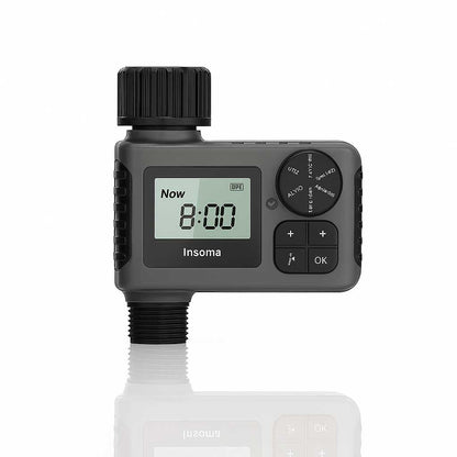 AquaSentry – Automatisk Bevattningstimer med LCD och Smart Regnfördröjning | För Enklare Trädgårdsvård Utomhus