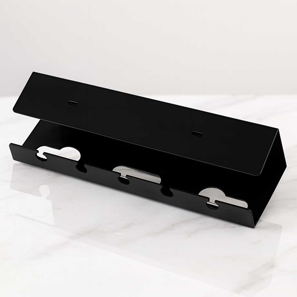 CordCove – Kabelhanteringslåda för Skrivbord med Självhäftande & Skruvmontering