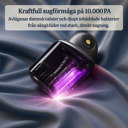 PureVac - 10kPa Sladdlös Handhållen Dammsugare för Madrass och Kvalster