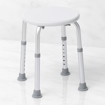 SitEase – Lätt & Höjdjusterbar Duschpall med Halkskydd och Stabil Aluminiumram