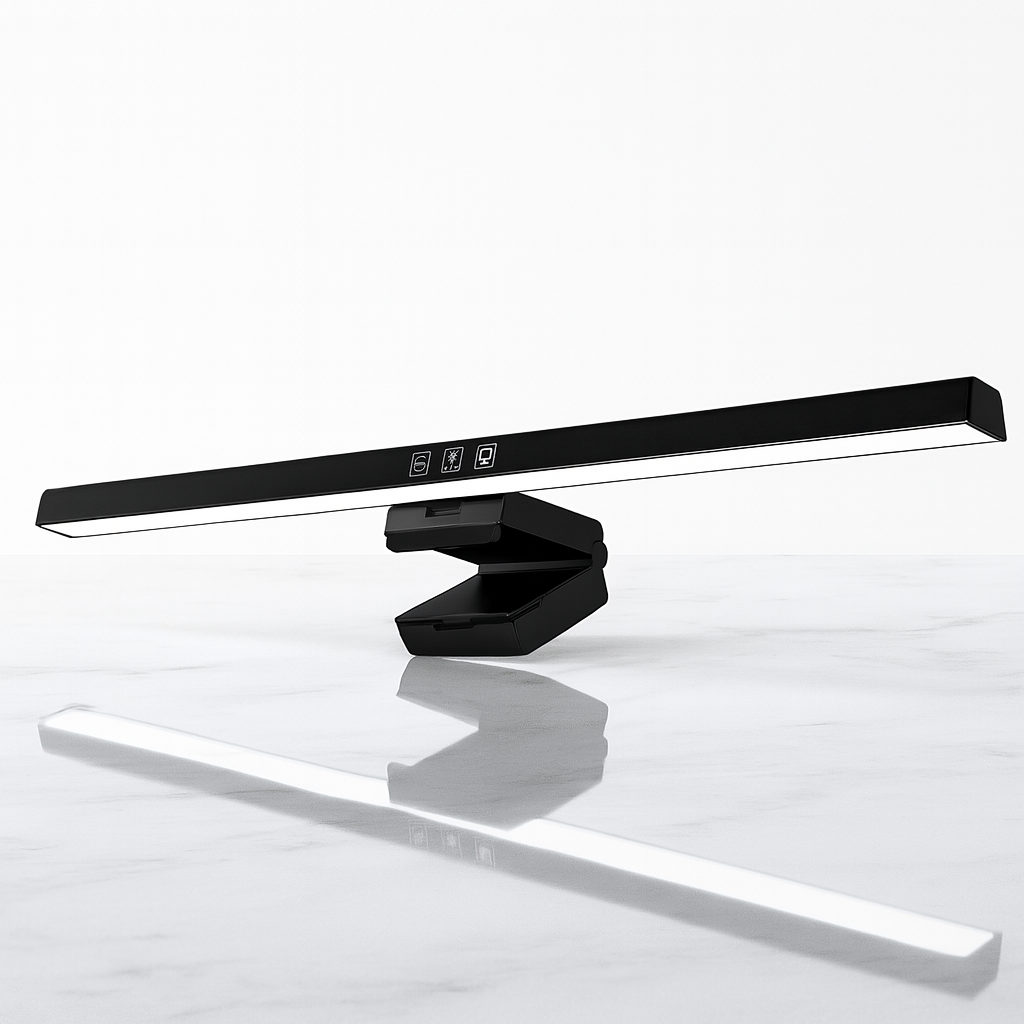 VisionBar – LED Skrivbordslampa med Justerbart Ljus & Antireflex för Dataskärm