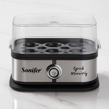 EggNest – Elektrisk Äggkokare för 1–6 Ägg med Automatisk Avstängning & Enkel Ångkokning