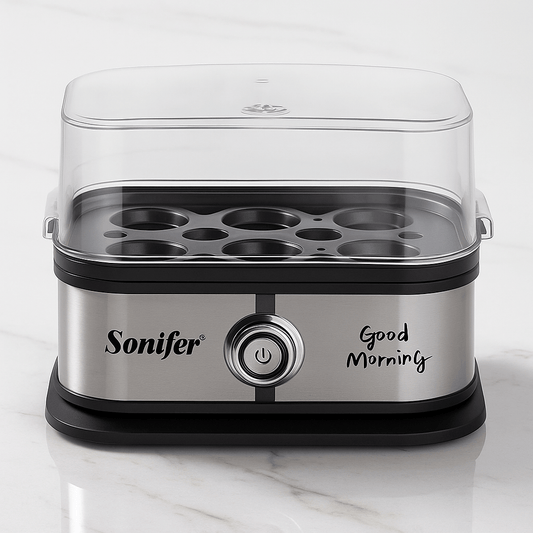 EggNest – Elektrisk Äggkokare för 1–6 Ägg med Automatisk Avstängning & Enkel Ångkokning