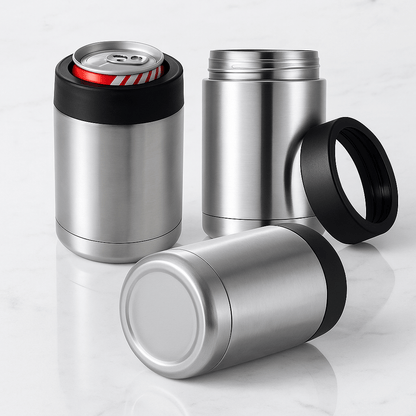 FrostCan – Dubbelväggig Rostfri Kylhållare för 30-35cl Slim Burkar & Flaskor