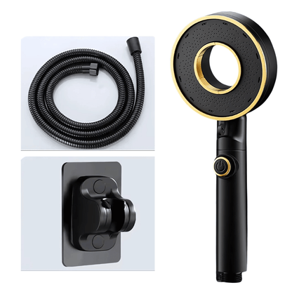 StreamWave – Handdusch med 3 Justerbara Vattenlägen, Tryckförstärkning & Avstängningsknapp