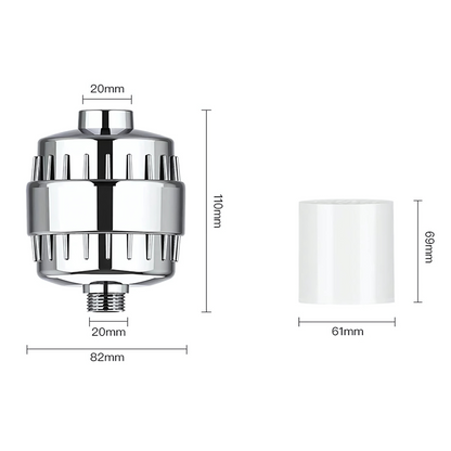 SereneDrop – 15/20 Stegs Duschfilter med Hög Reningskapacitet för Fräschare Vatten & Mjukare Hud