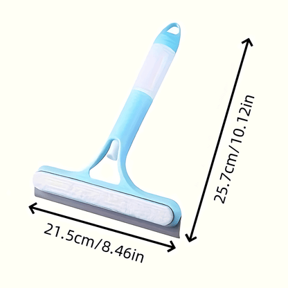 ClearSweep – 3-i-1 Fönsterskrapa med Spray, Svamp och Gummiblad för Hem och Bil