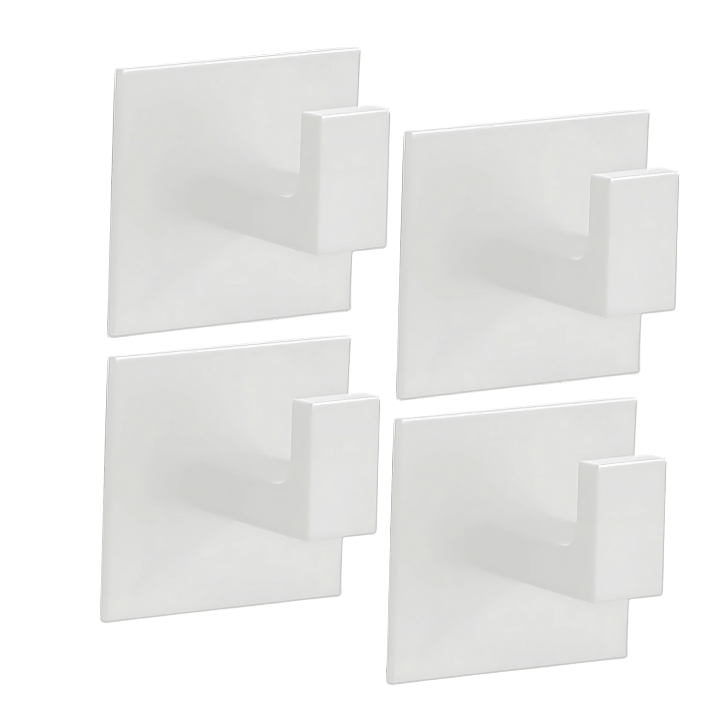 AdheLock – Självhäftande Vägghängare i Aluminium med Stark 3M-Häftning för Badrum och Kök i Svart, Vit och Grå