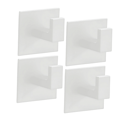 AdheLock – Självhäftande Vägghängare i Aluminium med Stark 3M-Häftning för Badrum och Kök i Svart, Vit och Grå