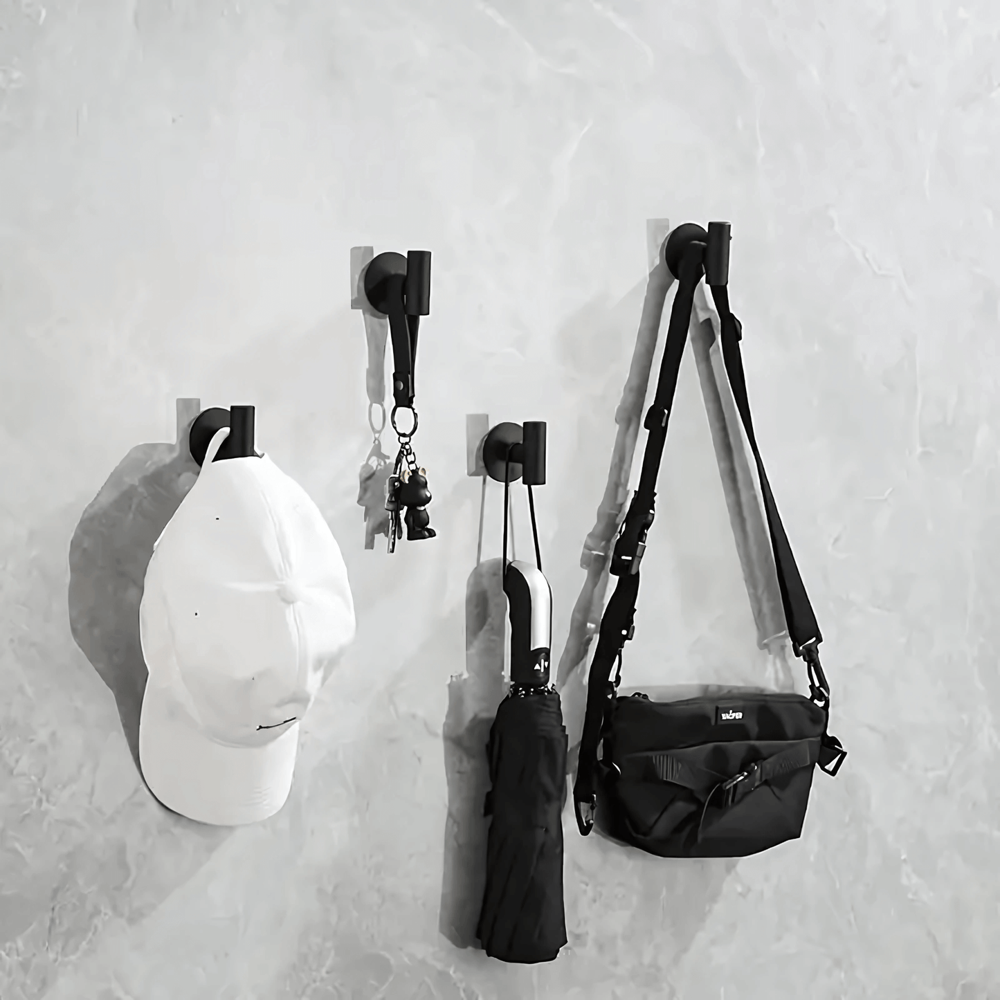 GripHook – Självhäftande Krokset i Rostfritt Stål för Väggförvaring i Badrum & Kök (2-pack)