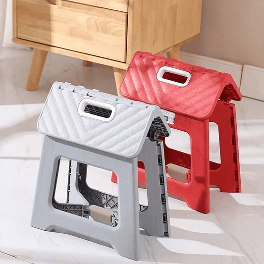 GripFold – Hopfällbar Stegpall i Plast med Handtag för Köket, Badrummet eller Förrådet