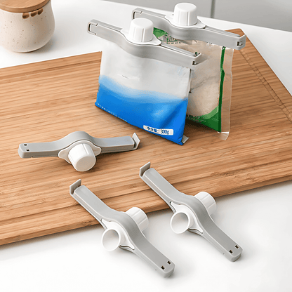 SealGrab – Kryddpåsesklämma med Gänglock och Lufttät Förslutning 5-pack