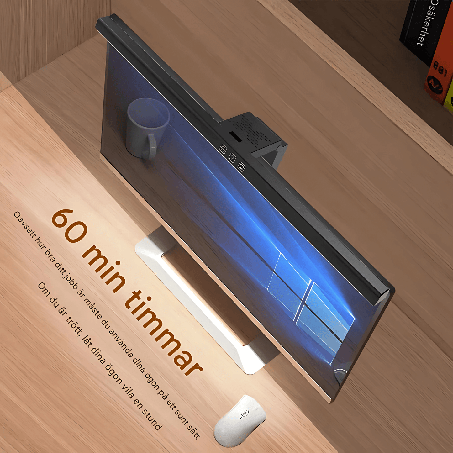 VisionBar – LED Skrivbordslampa med Justerbart Ljus & Antireflex för Dataskärm