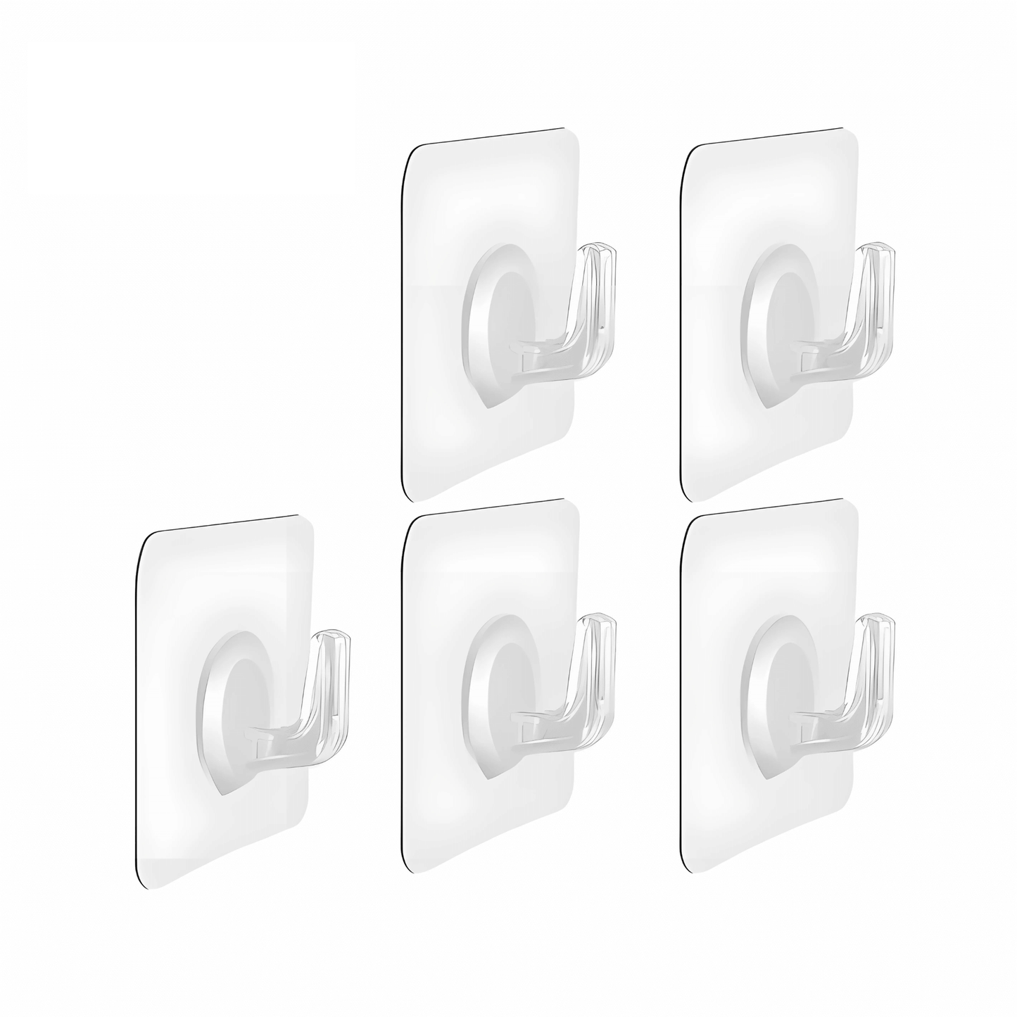 ClearHold – Självhäftande Transparenta Krokar med Stark 3M-Häftning för Vägg och Dörr i Hemmet