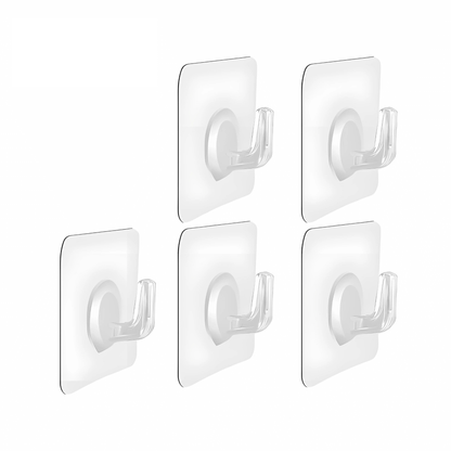 ClearHold – Självhäftande Transparenta Krokar med Stark 3M-Häftning för Vägg och Dörr i Hemmet