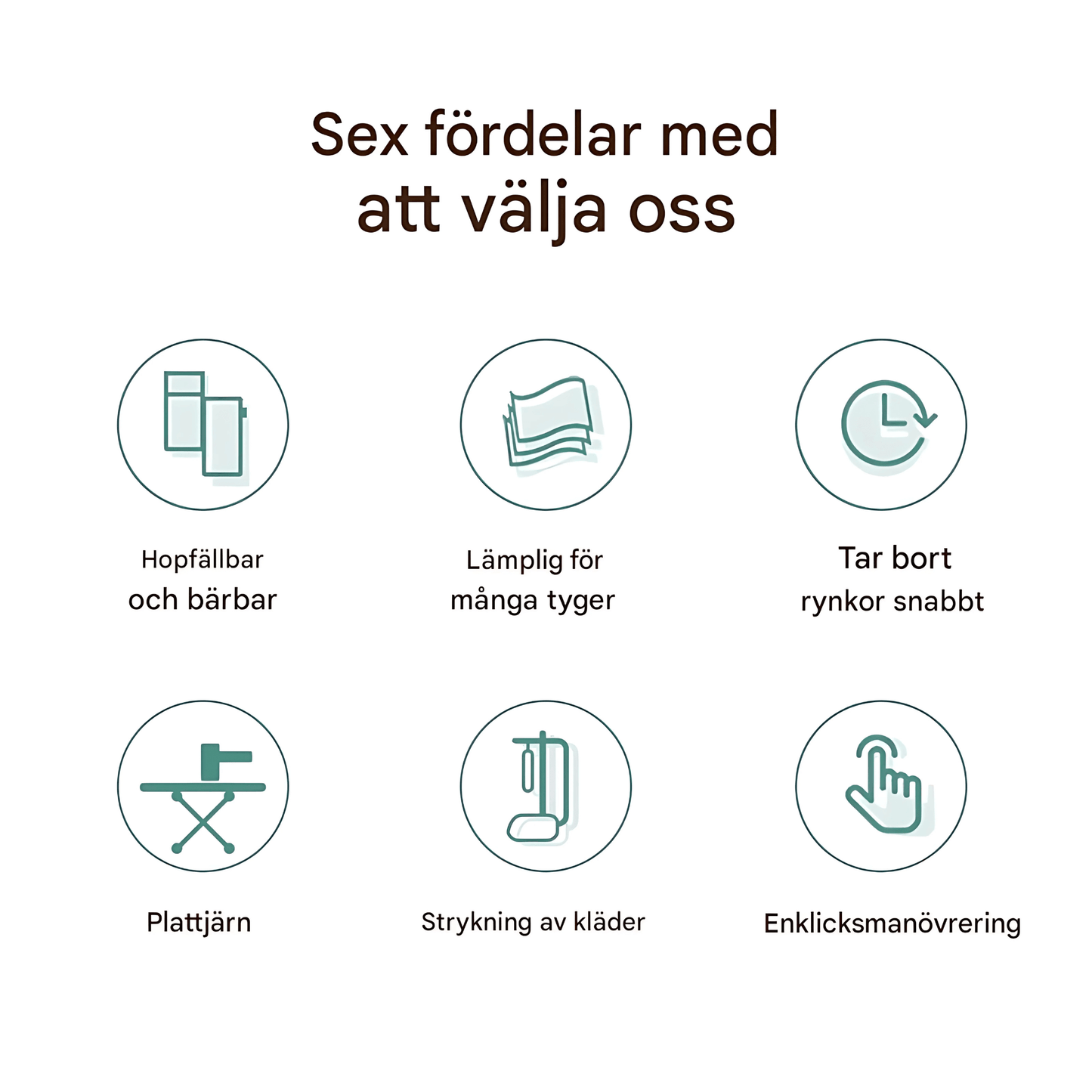 SteamFold – Portabel Handhållen Steamer & Resestrykjärn med Hopfällbar Design, 1000W & Snabb Uppvärmning