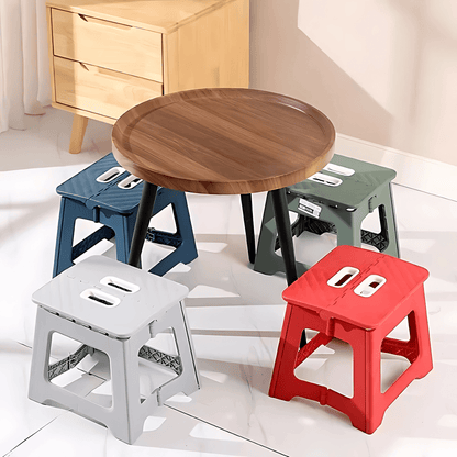 GripFold – Hopfällbar Stegpall i Plast med Handtag för Köket, Badrummet eller Förrådet