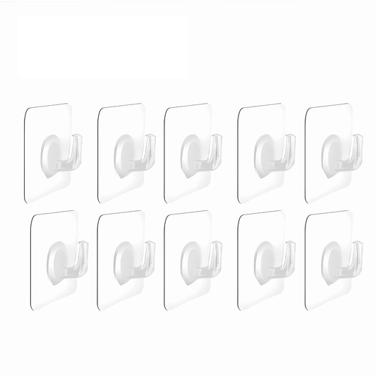 ClearHold – Självhäftande Transparenta Krokar med Stark 3M-Häftning för Vägg och Dörr i Hemmet