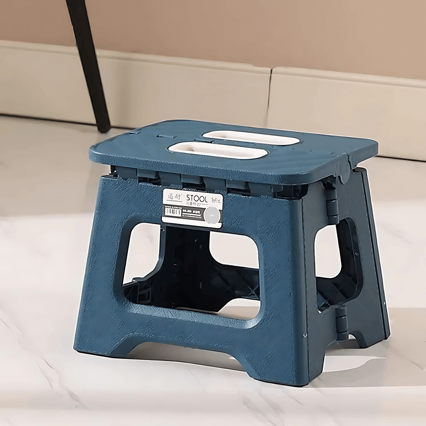 GripFold – Hopfällbar Stegpall i Plast med Handtag för Köket, Badrummet eller Förrådet