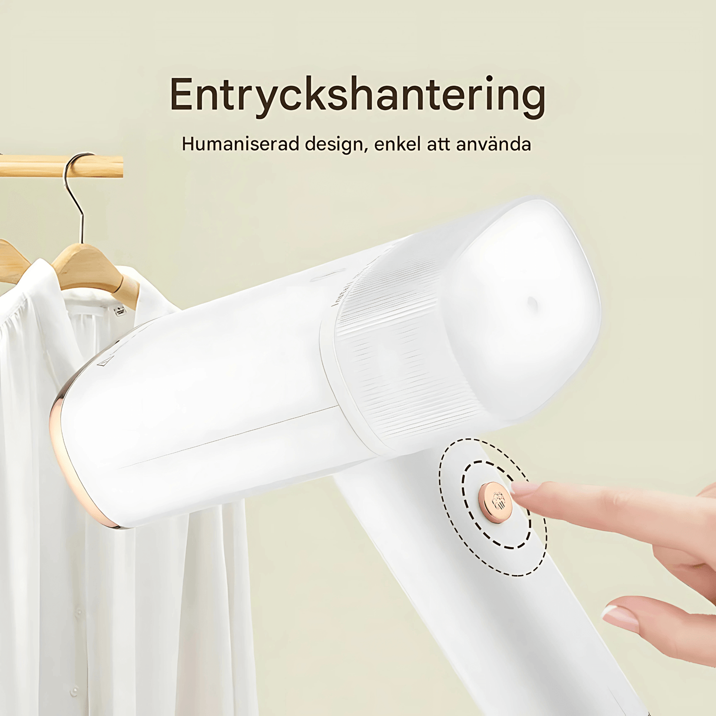 SteamFold – Portabel Handhållen Steamer & Resestrykjärn med Hopfällbar Design, 1000W & Snabb Uppvärmning