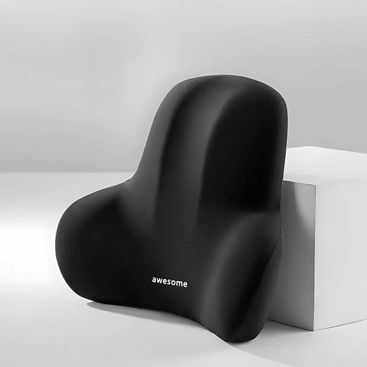 CushyRest - Ergonomisk Memory Foam Ryggkudde med Avtagbart Överdrag – För Kontor, Bil & Hem
