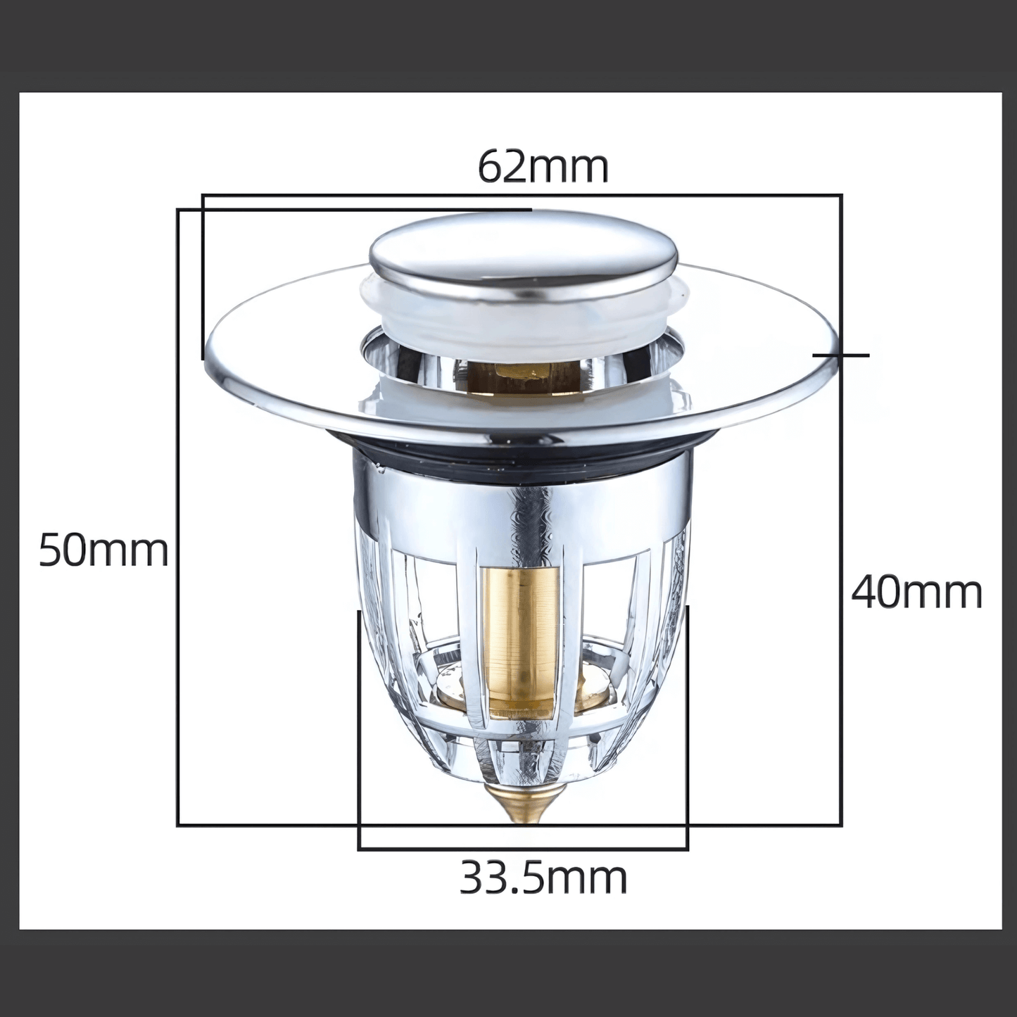 DrainEase – Pop-Up Avloppspropp med Inbyggt Filter för Handfat & Diskho