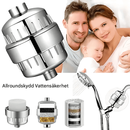 SereneDrop – 15/20 Stegs Duschfilter med Hög Reningskapacitet för Fräschare Vatten & Mjukare Hud