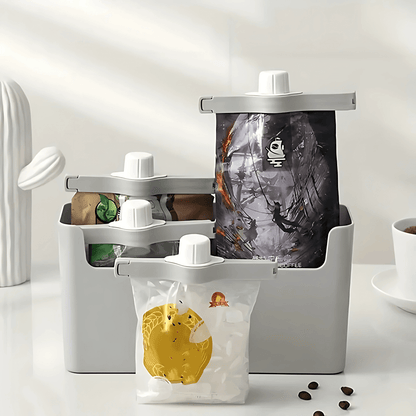 SealGrab – Kryddpåsesklämma med Gänglock och Lufttät Förslutning 5-pack