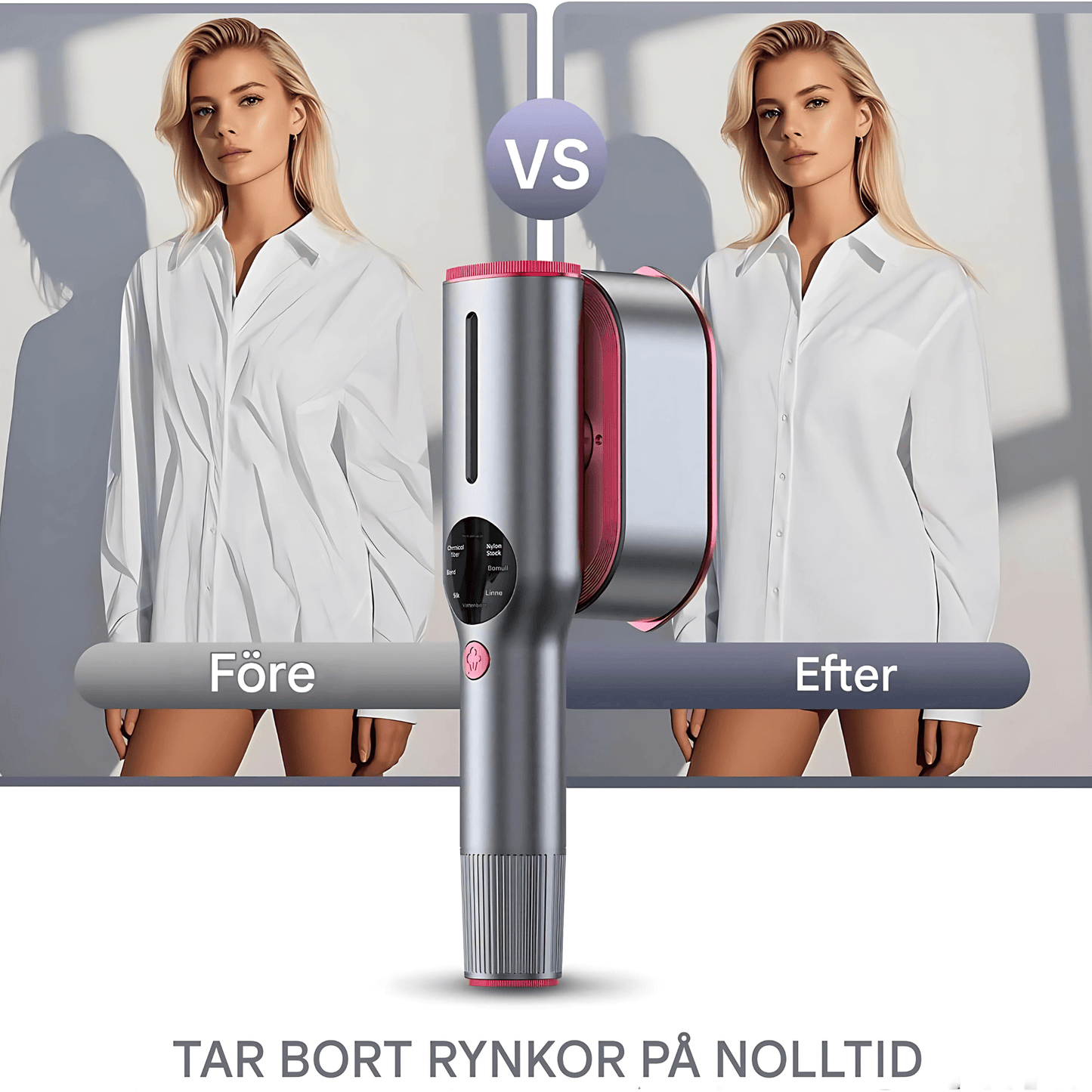SmoothMist – Portabel Handhållen Steamer & Mini Strykjärn med 2-i-1 Funktion, 1200W & Snabb Uppvärmning