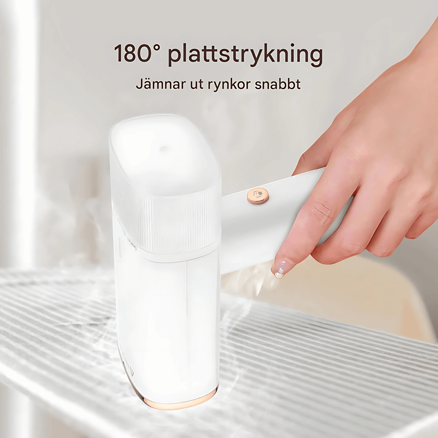SteamFold – Portabel Handhållen Steamer & Resestrykjärn med Hopfällbar Design, 1000W & Snabb Uppvärmning