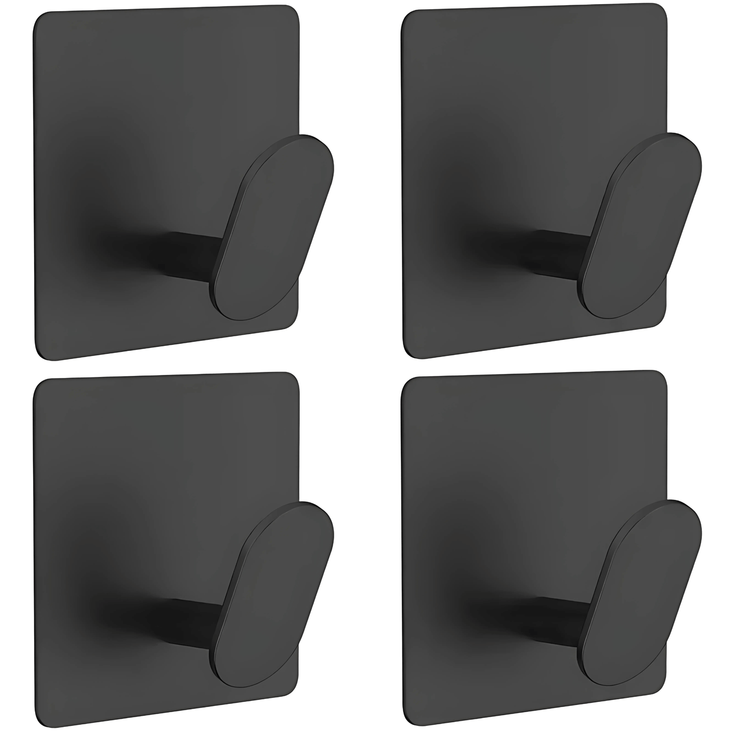 PrimeHook - 4-Pack | Rostfria Badkrokar med Självhäftande Fäste för Badrum och Kök