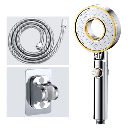 StreamWave – Handdusch med 3 Justerbara Vattenlägen, Tryckförstärkning & Avstängningsknapp