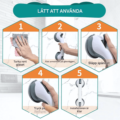 GripGuard – Duschhandtag med UltraGrepp, Sugkoppar & Halkfritt Stöd för Bad & Toalett