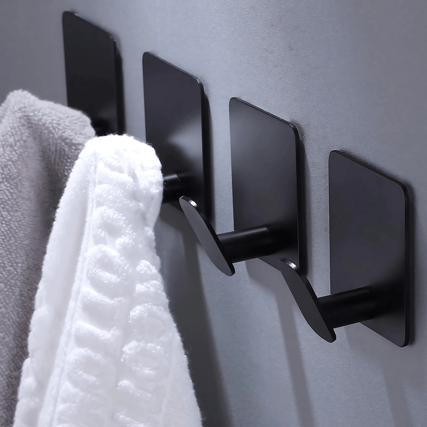 HookStep – Självhäftande Rostfria Krokar i 4-Pack för Badrum, Kök & Hall