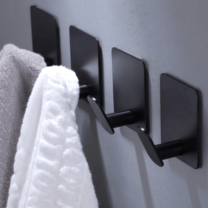 HookStep – Självhäftande Rostfria Krokar i 4-Pack för Badrum, Kök & Hall