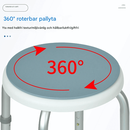 SitEase – Lätt & Höjdjusterbar Duschpall med Halkskydd och Stabil Aluminiumram