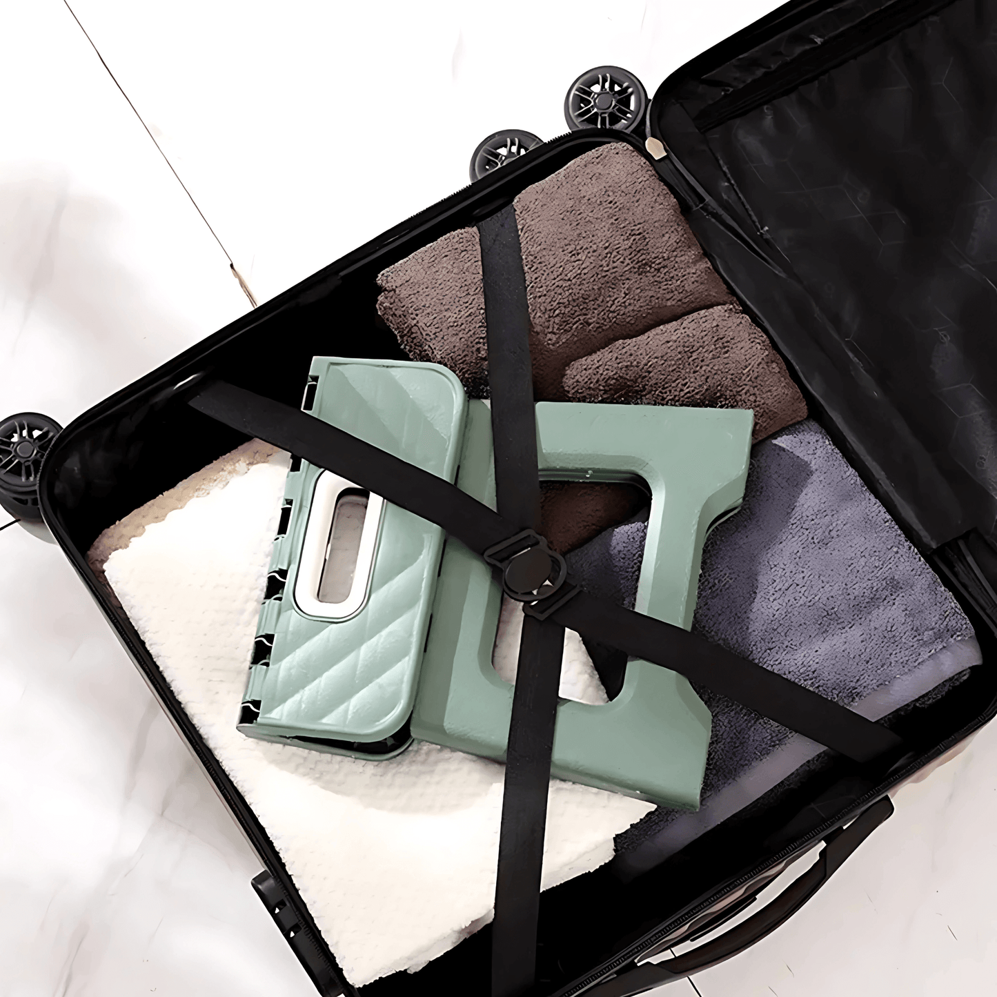 GripFold – Hopfällbar Stegpall i Plast med Handtag för Köket, Badrummet eller Förrådet