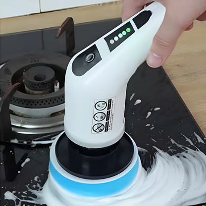 KEVIN - 9-i-1 Elektrisk Rengöringsborste Med Stav För Skonsam Städning