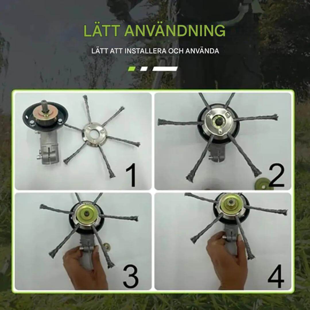 SteelSweep – Universellt Stålborsthuvud för Grästrimmer