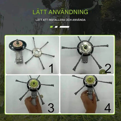 SteelSweep – Universellt Stålborsthuvud för Grästrimmer