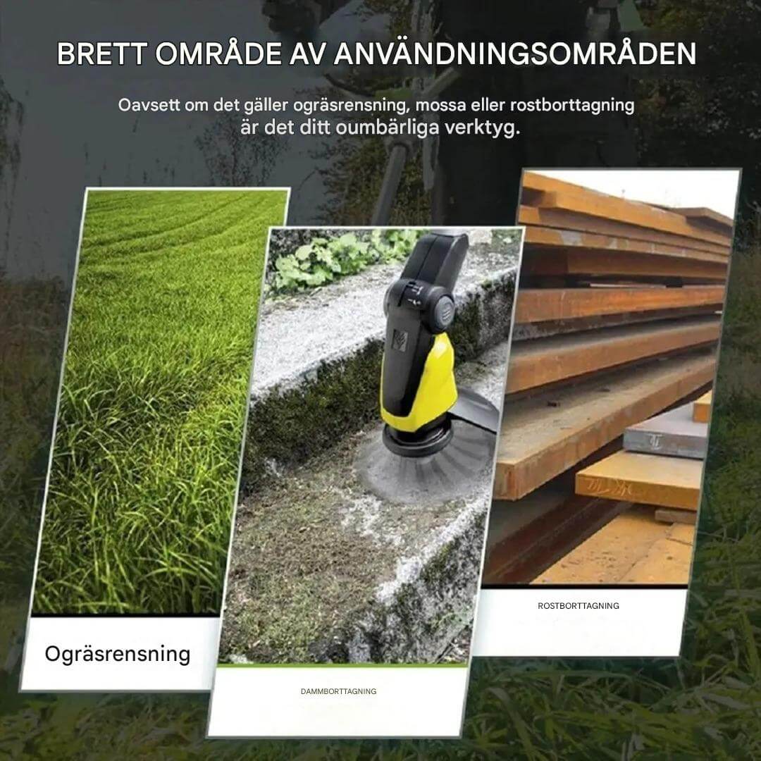 SteelSweep – Universellt Stålborsthuvud för Grästrimmer