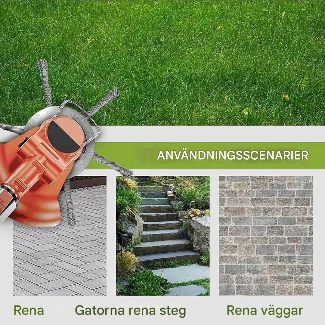 SteelSweep – Universellt Stålborsthuvud för Grästrimmer