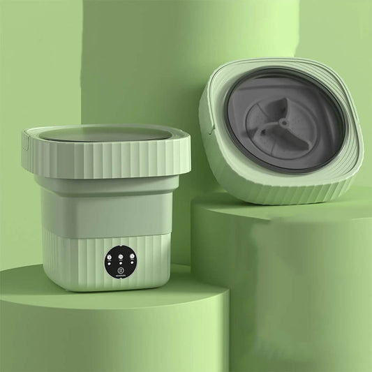 Bärbar och Hopfällbar Mini Tvättmaskin - Perfekt för Resor och Små Utrymmen